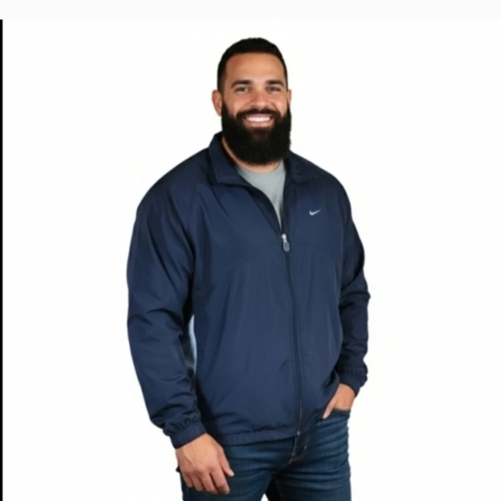 VINTAGE Nike Grey Tag Windbreaker Boxy 90s Oversized Fit (See Measurements) - Picture 2 of 10